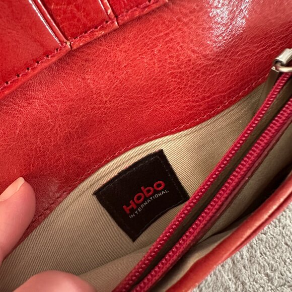 Hobo International Red Leather Wallet Clutch Purse - Picture 6 of 7